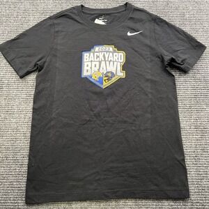 Nike Tee 2023 Backyard Brawl Pittsburgh Vs West Virginia Black Youth Boys NWT